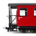 Úzkorozchodný zavazadlový vůz KBD4i, červený, DR, IV. epocha, H0m, Tillig 13940