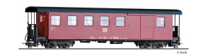 Úzkorozchodný zavazadlový vůz KBD4i, červený, DR, IV. epocha, H0m, Tillig 13946