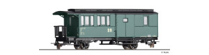 Úzkorozchodný osobní vůz KBDi se zavazadlovým oddílem, DR, III. epocha, H0m, Tillig 13956