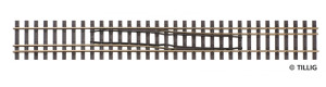Splítka se změnou strany zleva doprava, 228 mm, H0/H0m, Tillig 85187
