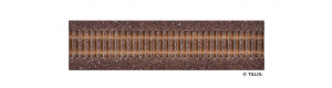 Kolejové podloží pro přímou kolej, hnědé, délka 228 mm, H0, Tillig 86500