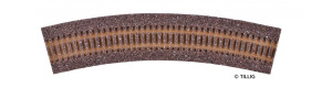 Kolejové podloží pro obloukovou kolej R41, hnědé, 30°, H0, Tillig 86505