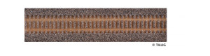 Kolejové podloží pro flexi kolej s dřevěnými pražci, hnědé, délka 950 mm, H0, Tillig 86509