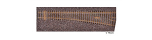 Kolejové podloží pro pravou výhybku, hnědé, 12°, H0, Tillig 86515