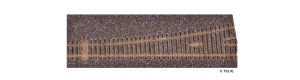 Kolejové podloží pro levou výhybku, hnědé, 12°, H0, Tillig 86516