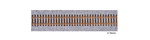 Kolejové podloží pro přímou kolej, šedé, délka 228 mm, H0, Tillig 86550