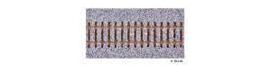 Kolejové podloží pro přímou kolej, šedé, délka 114 mm, H0, Tillig 86551
