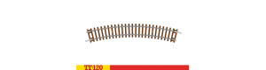 Oblouková kolej, R1 267 mm, 30°, TT, Hornby TT8003