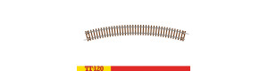 Oblouková kolej, R4 396 mm, 30°, TT, Hornby TT8006