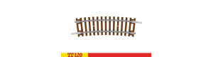 Oblouková kolej, R1 267 mm, 15°, TT, Hornby TT8020