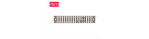 Rovná kolej, délka 168 mm, H0, Peco ST-200