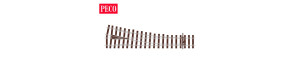 Pravá výhybka, typ Bullhead, poloměr 914 mm, délka 219 mm, 12˚, H0, Peco SL-U1195
