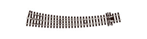 Oblouková výhybka pravá, R609/457 mm, délka 237 mm, H0m, Peco SL-E1486