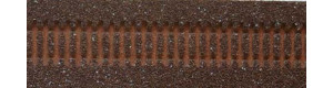 Štěrkové lože pro flexi kolej s betonovými pražci, hnědé, délka 680 mm, TT, Tillig 86310