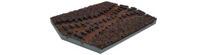 Štěrkové lože pro křižovatku K2, hnědé, TT, Tillig 86322