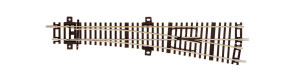 Pravá štíhlá výhybka WR10, délka 193 mm, poloměr 758 mm, 10 stupňů, TT, Roco 4080411