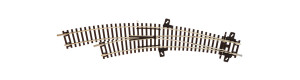 Levá oblouková výhybka BWL, poloměr 321 mm, 30 stupňů, TT, Roco 4080460