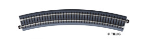 Oblouková kolej s podložím BR 31, R 396 mm/30 st., hnědé pražce, TT, Tillig 83780