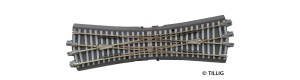 Dvojitá křižovatková výhybka bez pohonu, s podložím, šedá, TT, Tillig 83792
