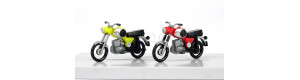 Motocykl MZ TS 250, 2 kusy, žlutý a červený, TT, Kres 11261