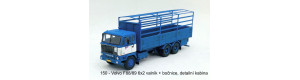 Stavebnice - Volvo F88/89 6x2, valník bez plachty+bočnice, detailní kabina, TT, Štěpnička 150d