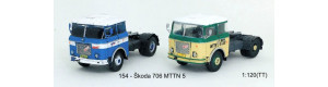 Stavebnice - Škoda 706 MTTN5 tahač návěsů - detailní kabina, TT, Štěpnička 154b