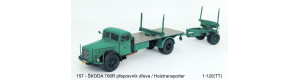Stavebnice - Škoda 706 R + vlek DAV5, přepravník dřeva, čirá kabina, TT, Štěpnička 157a