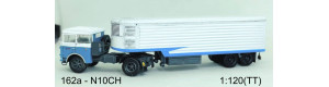 Stavebnice - chladírenský návěs N10CH, modrý pruh, TT, Štěpnička 162a