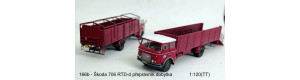 Stavebnice Škoda 706 RTD, přepravník dobytka, detailní kabina 2. generace se 4 světly, TT, Štěpnička 166bc
