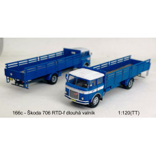 Stavebnice Škoda 706 RTD, dlouhý valník, detailní kabina 2. generace se 2 světly, TT, Štěpnička 166cd