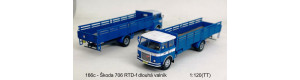 Stavebnice Škoda 706 RTD, dlouhý valník, detailní kabina 2. generace se 2 světly, TT, Štěpnička 166cd