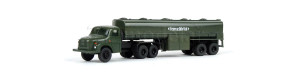 Tahač Tatra T 148 s návěsem cisterna, khaki, hotový model, TT, Pavlas H36c