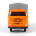 IFA W50L, dřevěná korba a plachta, zadní nakládací plošina, pastelová oranžová, TT, Haedl 121044-15