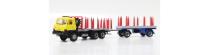 Nákladní vůz Tatra 815 pro přepravu klád, 6x6, žlutý, H0, IGRA MODEL 66818191
