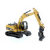 Pásový bagr CAT 320D L s extra násadami, H0, Diecast Master 85652