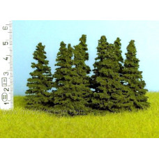 Smrk bez kmene, výška 50 mm (v reálu 6 m), Model Scene SM050