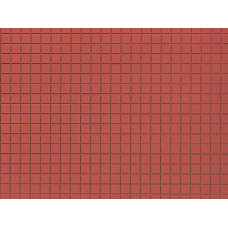 Dekorativní deska, čtvercová dlažba, červená, H0/TT, Auhagen 52422