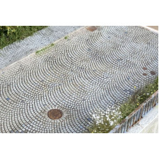 Silnice rovná, kroužková dlažba, TT, Model Scene 41901