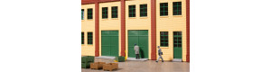Vrata a dveře zelené, schody, rampy, H0, Auhagen 80256