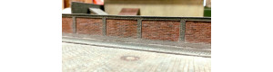 Zděný plot cihlový, nebarvený, TT, Model Scene 41815