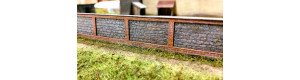 Zděný plot z lomového kamene, nebarvený, TT, Model Scene 41816