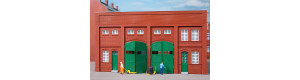 Stěny 2391G červené, vrata L, H0, Auhagen 80529