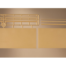 Cihlové stěny s věnci, 2 kusy, žluté, H0/TT, Auhagen 41207