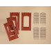 Stěny 2342N, červené, průmyslová okna E, H0, Auhagen 80509