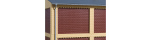 Stěny 2532D, červené, H0, Auhagen 80526