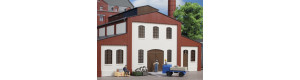 Stěny 2391E, omítnuté, průmyslová okna L, H0, Auhagen 80718