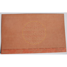 Cihlová zeď - lícovka, nebarvená, průběžná vazba, 3D, TT, KB Model 4924