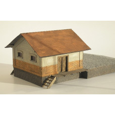 Zděný sklad KkStB 353/H Mšené Lázně, eternit, TT, KB model 4048ET