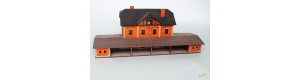 Stavebnice, cihlové nádraží I, H0, BubiModel h060014