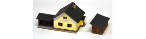 Stavebnice, zastávka Koberno s kůlnou, H0, BubiModel h060203